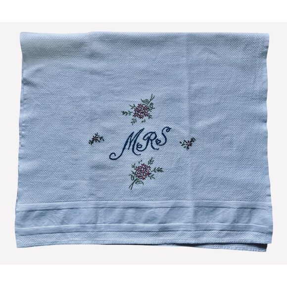 Mr. & Mrs. Hand Embroidered Tea Towels Set - Picture 14 of 14